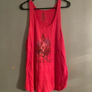 Red London Olympic tank.
